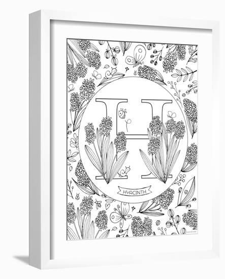 H is for Hyacinth-Heather Rosas-Framed Art Print