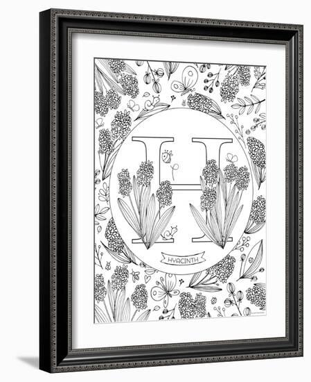 H is for Hyacinth-Heather Rosas-Framed Art Print