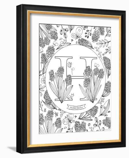 H is for Hyacinth-Heather Rosas-Framed Art Print