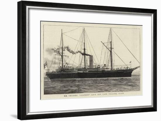 H M Cruiser Serpent Lost Off Cape Villano, Spain-null-Framed Giclee Print