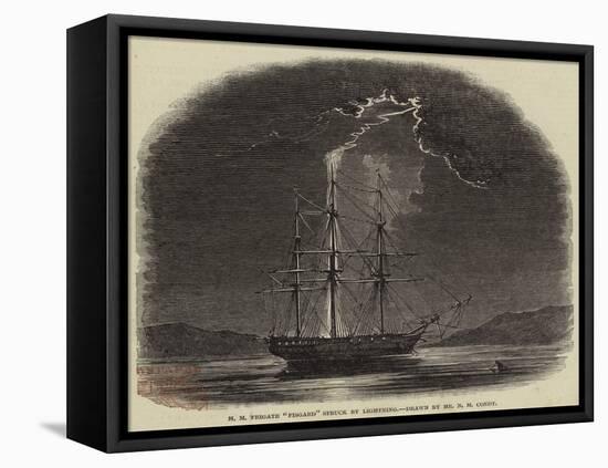 H M Frigate Fisgard Struck by Lightning-Nicholas Matthews Condy-Framed Premier Image Canvas