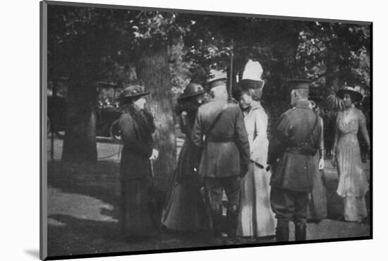 'H.M. Queen Mary after the Investiture of the 25th August 1915', (1939)-Unknown-Mounted Photographic Print