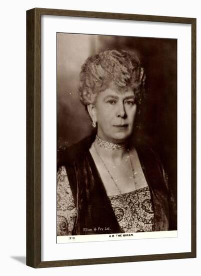 H.M. Queen Mary of England, Maria Von Teck, Portrait-null-Framed Giclee Print