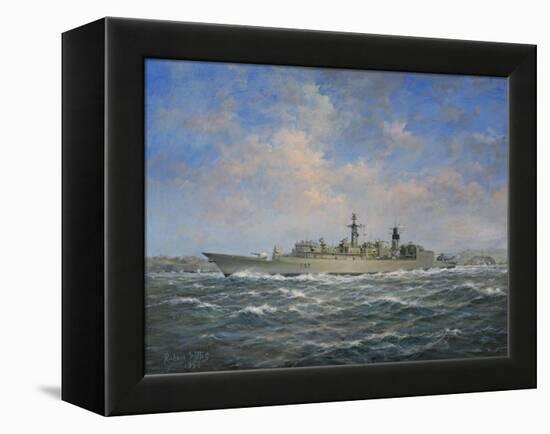 H.M.S. Chatham Type 22 (Batch 3) Frigate, 1996-Richard Willis-Framed Premier Image Canvas