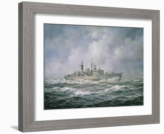 H.M.S. "Exeter" at Sea, 1990-Richard Willis-Framed Giclee Print