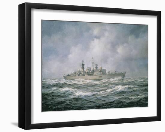 H.M.S. "Exeter" at Sea, 1990-Richard Willis-Framed Giclee Print