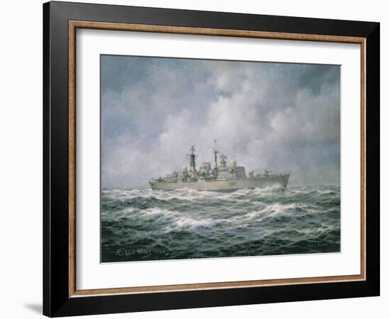 H.M.S. "Exeter" at Sea, 1990-Richard Willis-Framed Giclee Print