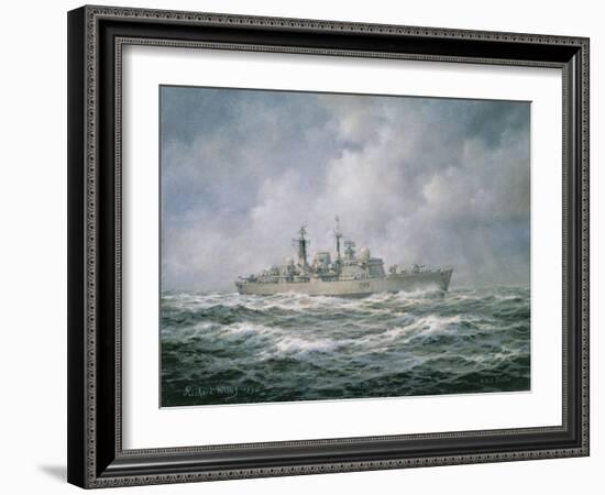 H.M.S. "Exeter" at Sea, 1990-Richard Willis-Framed Giclee Print