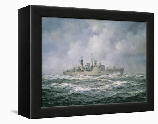H.M.S. "Exeter" at Sea, 1990-Richard Willis-Framed Premier Image Canvas
