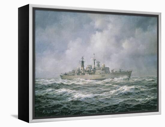 H.M.S. "Exeter" at Sea, 1990-Richard Willis-Framed Premier Image Canvas