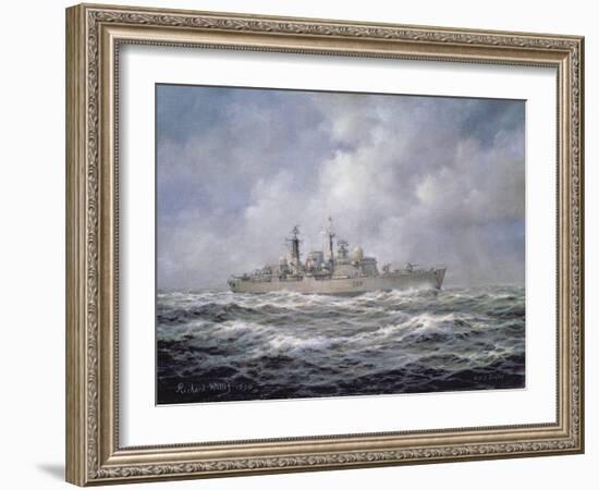 H.M.S. Exeter, Type 42 (Batch 2) Destroyer, 1990-Richard Willis-Framed Giclee Print