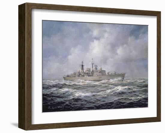 H.M.S. Exeter, Type 42 (Batch 2) Destroyer, 1990-Richard Willis-Framed Giclee Print