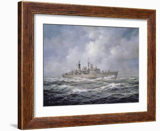 H.M.S. Exeter, Type 42 (Batch 2) Destroyer, 1990-Richard Willis-Framed Giclee Print