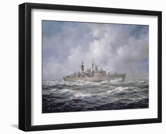 H.M.S. Exeter, Type 42 (Batch 2) Destroyer, 1990-Richard Willis-Framed Giclee Print