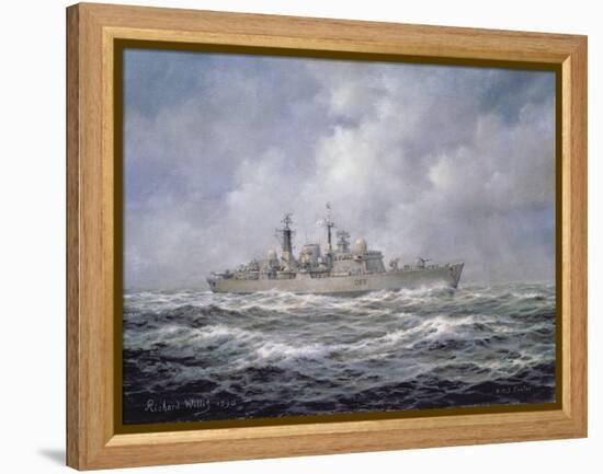 H.M.S. Exeter, Type 42 (Batch 2) Destroyer, 1990-Richard Willis-Framed Premier Image Canvas