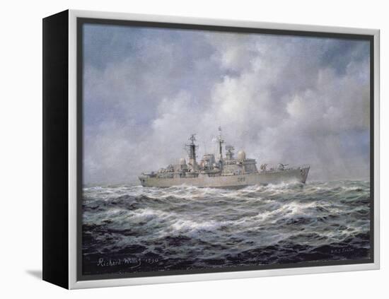 H.M.S. Exeter, Type 42 (Batch 2) Destroyer, 1990-Richard Willis-Framed Premier Image Canvas