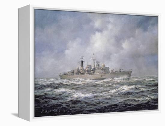 H.M.S. Exeter, Type 42 (Batch 2) Destroyer, 1990-Richard Willis-Framed Premier Image Canvas