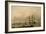 H.M.S. Queen Sailing out of Portsmouth Harbour-John Of Hull Ward-Framed Giclee Print