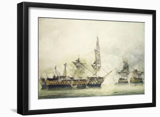 H.M.S. Victory at the Battle of Trafalgar, 1805-John Constable-Framed Giclee Print