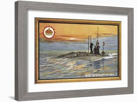 H M Submarine Number 2-null-Framed Art Print