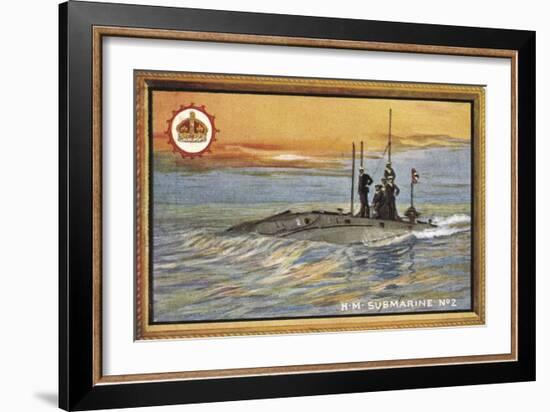 H M Submarine Number 2-null-Framed Art Print