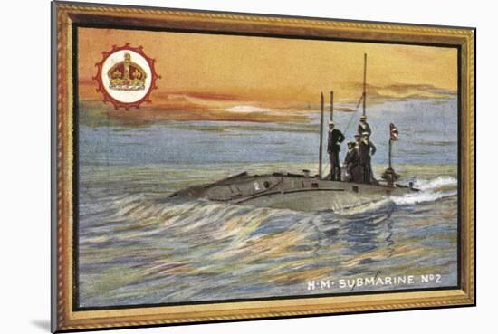 H M Submarine Number 2-null-Mounted Art Print