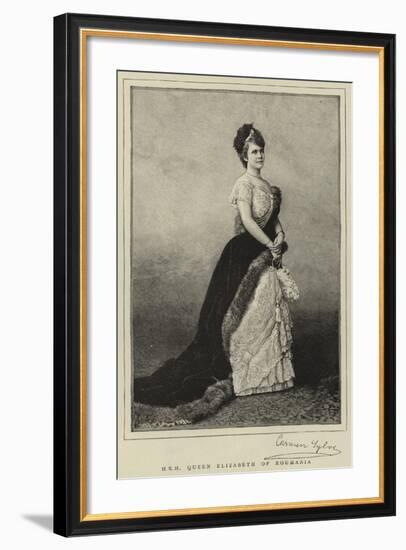 H R H Queen Elizabeth of Roumania-null-Framed Giclee Print