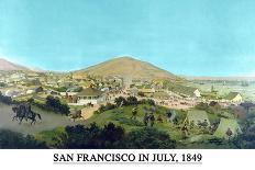 San Francisco in July 1849 from Present Site of S.F. Stock Exchange-H.S. Crocker & Co-Framed Art Print