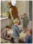 Johannes Brahms German Musician with Child Friends-H. Schubert-Framed Stretched Canvas