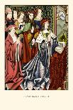 John Talbot Presenting His Book to Queen Margaret-H. Shaw-Framed Art Print
