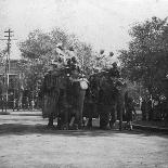 A Punjabi Princess Riding an Elephant in a Procession, Delhi, India, 1900s-H & Son Hands-Framed Giclee Print
