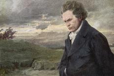 Ludwig Van Beethoven Beethoven out for a Walk on a Windy Day-H. Wulff-Premier Image Canvas