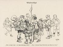 Wandervogel, Members of a German Youth Club Gather Before Setting Out-H. Zille-Stretched Canvas