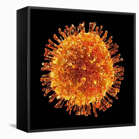 H1N1 Flu Virus Particle, Artwork-PASIEKA-Framed Premier Image Canvas