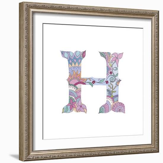 H-Green Girl-Framed Giclee Print