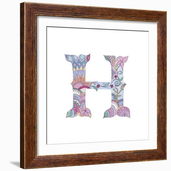 H-Green Girl-Framed Giclee Print