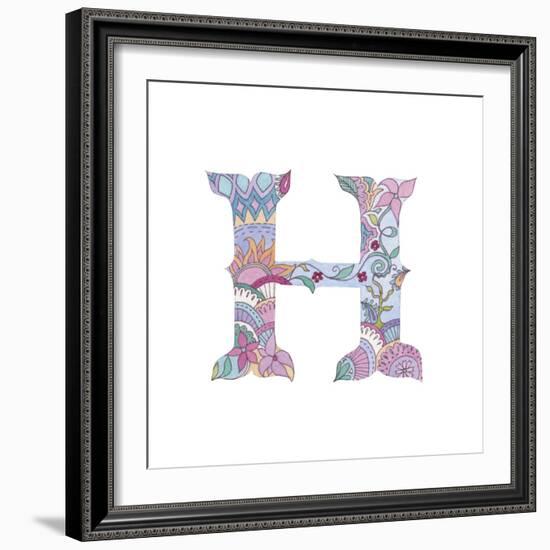 H-Green Girl-Framed Giclee Print