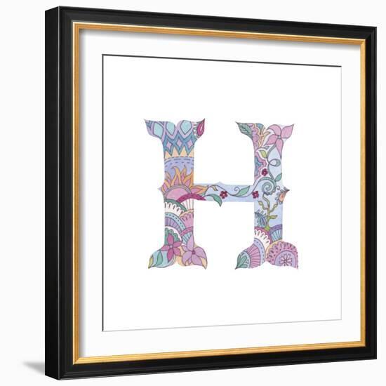 H-Green Girl-Framed Giclee Print