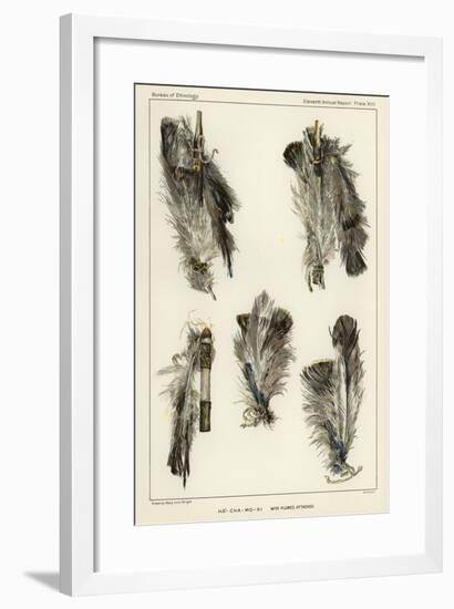 Ha-Cha-Mo-Ni with Plumes Attached-null-Framed Giclee Print