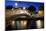 Ha'Penny Bridge Lit Up at Dusk, Liffey River, Dublin, Leinster Province, Republic of Ireland-null-Mounted Photographic Print