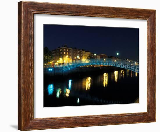 Ha' Penny Bridge over River Liffey, Dublin, Ireland-Alan Klehr-Framed Photographic Print