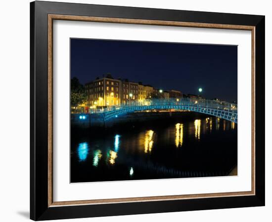 Ha' Penny Bridge over River Liffey, Dublin, Ireland-Alan Klehr-Framed Photographic Print