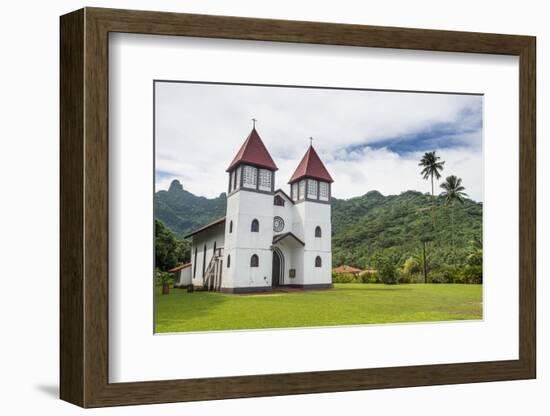 Haapiti Catholic Church, Moorea, Society Islands, French Polynesia, Pacific-Michael Runkel-Framed Photographic Print