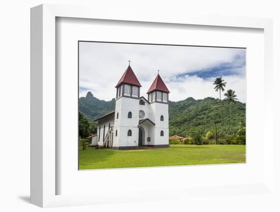 Haapiti Catholic Church, Moorea, Society Islands, French Polynesia, Pacific-Michael Runkel-Framed Photographic Print