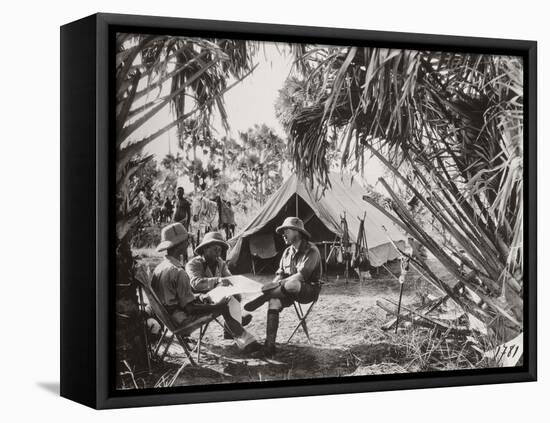 Haardt, Audouin-Dubreuil et Bettembourg au campement de chasse de Am Dafok-null-Framed Premier Image Canvas