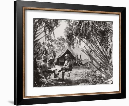 Haardt, Audouin-Dubreuil et Bettembourg au campement de chasse de Am Dafok-null-Framed Giclee Print