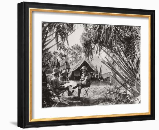 Haardt, Audouin-Dubreuil et Bettembourg au campement de chasse de Am Dafok-null-Framed Giclee Print