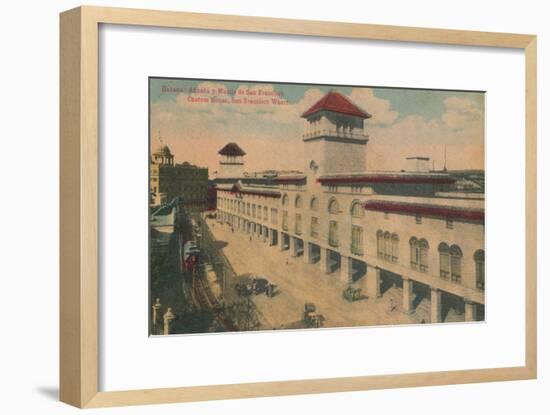 Habana: Aduana y Muelle de San Francisco. Custom House, San Francisco Wharf, Cuba, c1910-Unknown-Framed Giclee Print