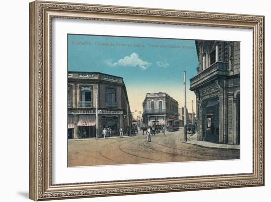 Habana. Cazada de Vives y Cristina. Vives and Cristina Avenue, Cuba, c1910-Unknown-Framed Giclee Print