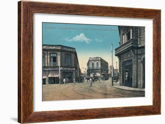 Habana. Cazada de Vives y Cristina. Vives and Cristina Avenue, Cuba, c1910-Unknown-Framed Giclee Print